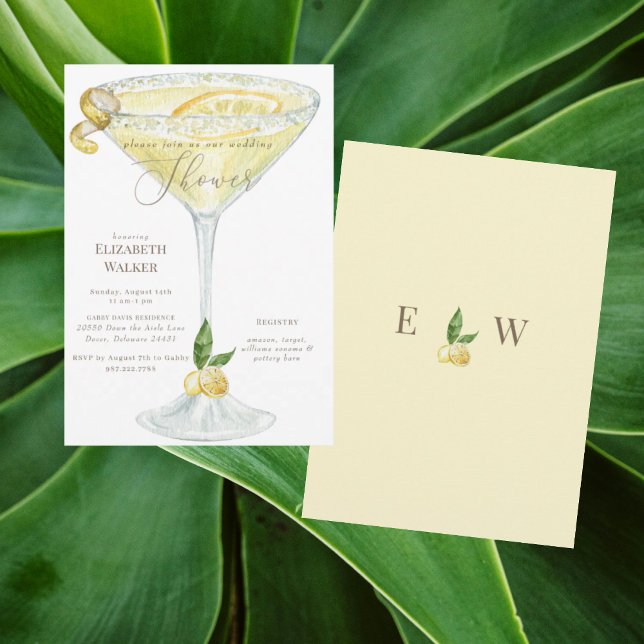 Elegant Limoncello Wedding Shower Invitation (Creator Uploaded)