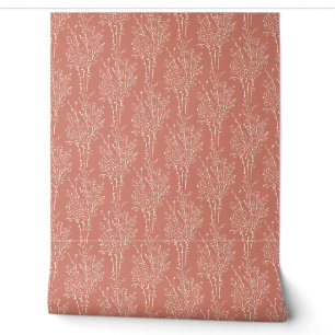 Elegant Line Art Botanical Branch Silhouette Terra Wallpaper