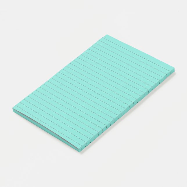 Elegant Lined Sea Foam Post It Notes (Angled)