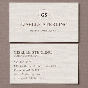 Elegant Linen Business Card