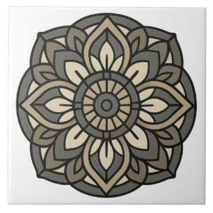 Elegant Linework Decor Feature Ceramic Tile