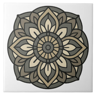 Elegant Linework Decor Feature Ceramic Tile