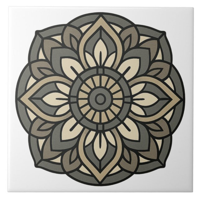 Elegant Linework Decor Feature Ceramic Tile (Front)