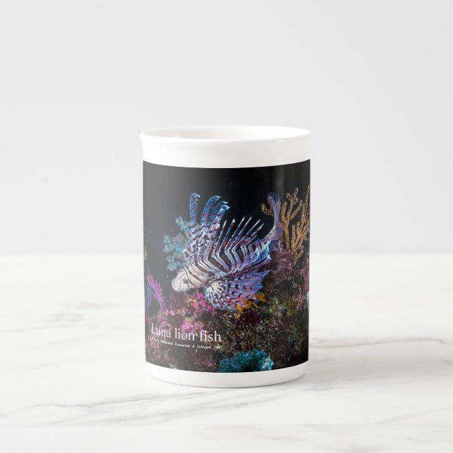 Elegant Lionfish Bone China Mug (Front)