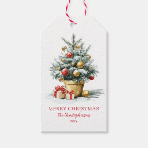 Elegant Little Christmas Tree Gift Tags