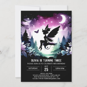 Elegant Little Fairy Birthday Invitation