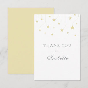 Elegant Little Stars Baby Shower Thank You Card