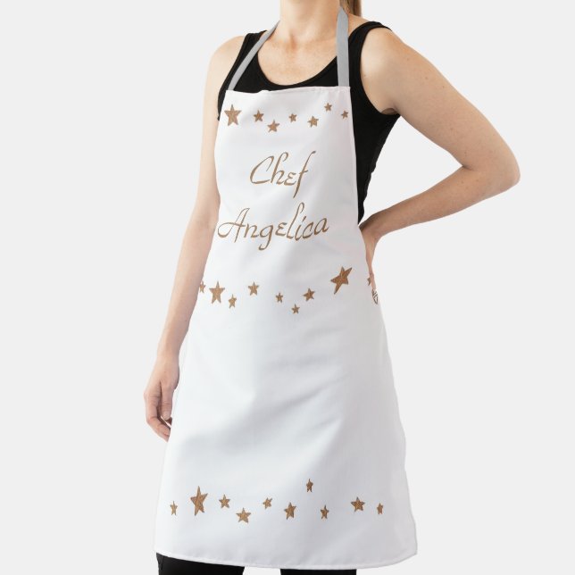 Elegant Lively Gold Stars Template Aprons (Insitu)