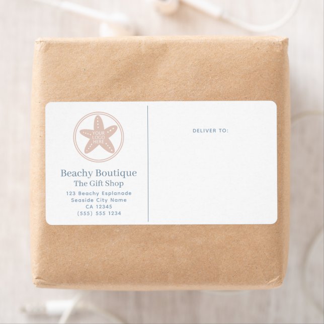 Elegant Logo Coastal Boutique Business Shipping (Insitu)