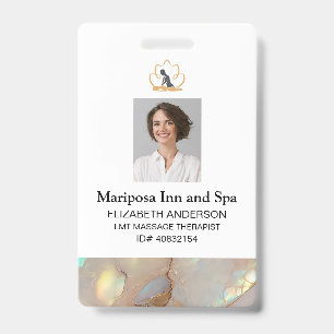 Elegant Logo Corporate Photo Employee Badge ID Badge