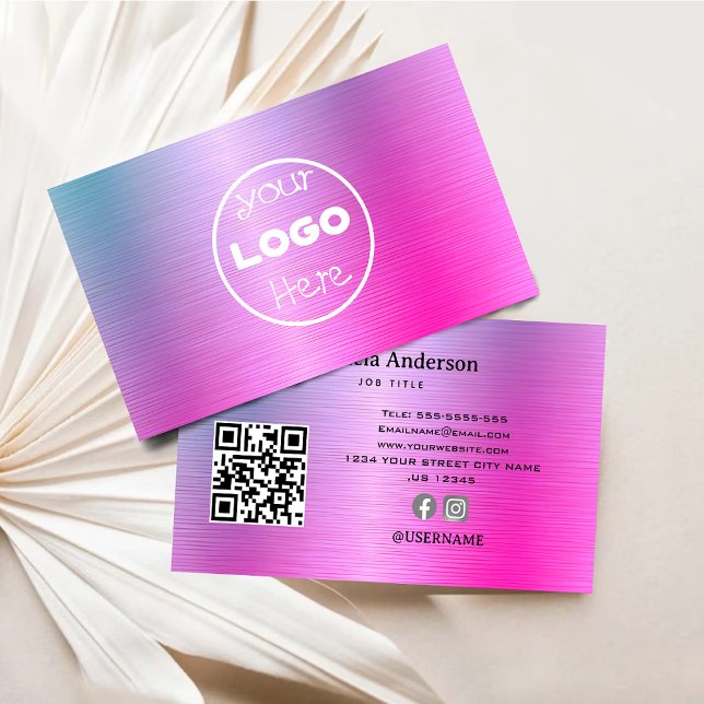 Elegant Logo Holographic Iridescent Ultra Business Card (Elegant Logo Holographic Iridescent Ultra Business Card)