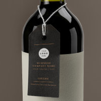 Elegant logo personalised cheers wine bottle