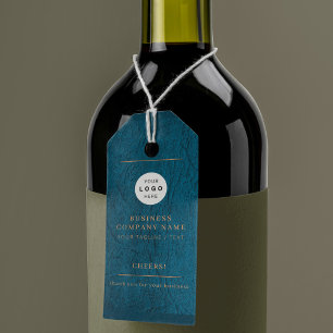 Elegant logo personalized cheers wine bottle gift tags