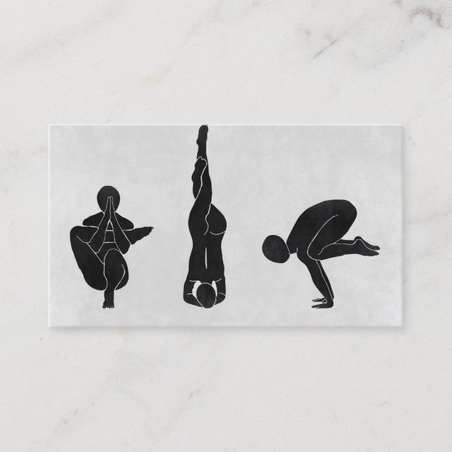 Elegant Logo Yoga Business Card (Front)