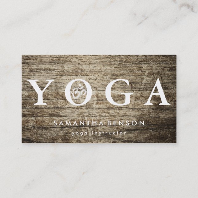Elegant Logo Yoga Meditation Business Card (Front)