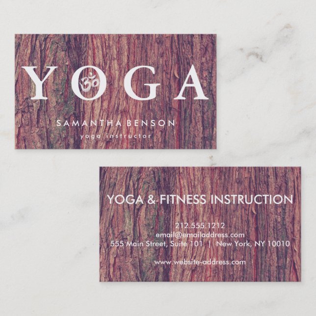 Elegant Logo Yoga Meditation Business Card (Front/Back)