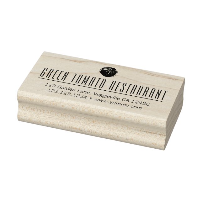 Elegant Long Name Custom Logo Return Address Rubber Stamp (Stamp)