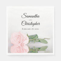 Elegant Long Stemmed Blush Pink Rose Wedding