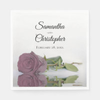 Elegant Long Stemmed Dusty Mauve Rose Wedding