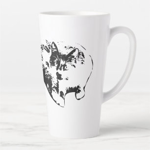 Elegant Long‑Tail Cat Portrait Mug