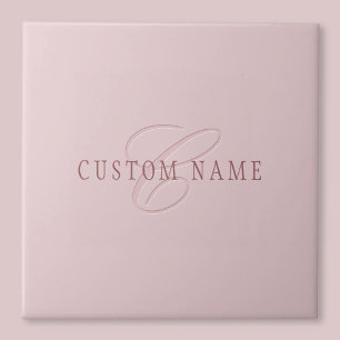 Elegant Looking Monogram Rose Gold Ceramic Tile