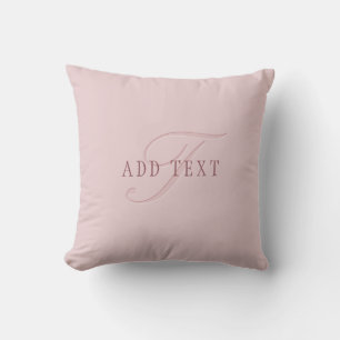 Elegant Looking Monogram   Rose Gold Cushion
