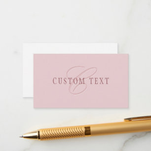 Elegant Looking Monogram   Rose Gold Enclosure Card