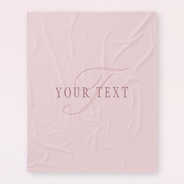 Elegant Looking Monogram | Rose Gold Fleece Blanket (Creator Uploaded)