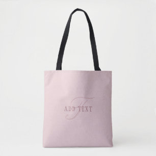 Elegant Looking Monogram Rose Gold Tote Bag