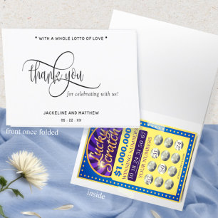 Elegant Lottery Ticket Favour Card Holder