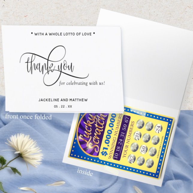 Elegant Lottery Ticket Favour Card Holder (Creator Uploaded)