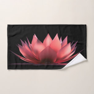 Elegant Lotus Black Bath Towel Set
