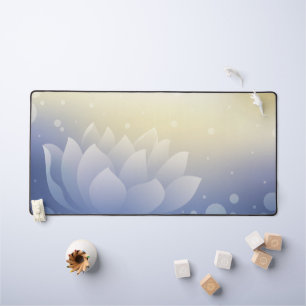 Elegant Lotus Bloom Desk Mat