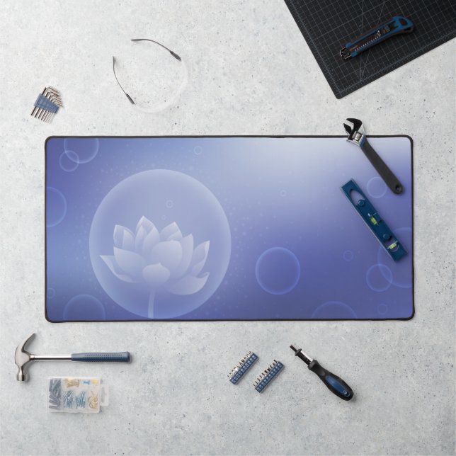 Elegant Lotus Bloom Desk Mat  (Workstation)