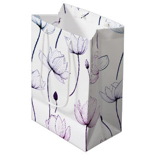 Elegant Lotus Bloom Medium Gift Bag