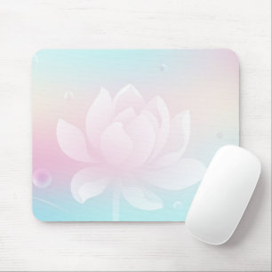 Elegant Lotus Bloom Soft Gradient Mouse Pad
