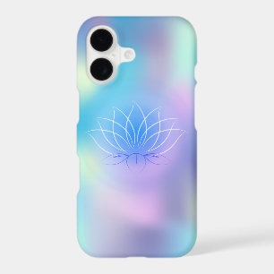 Elegant Lotus Blue Holographic