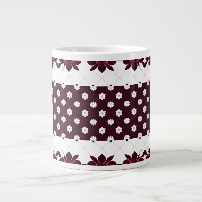 Elegant Lotus Floral Blossom Serenity 🌸 Large Coffee Mug (Front)