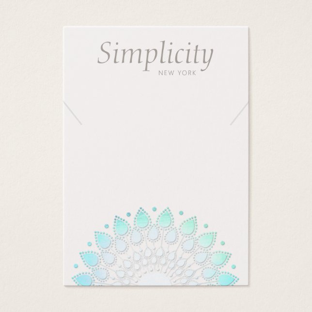 Elegant Lotus Floral Necklace Display Card (Front)