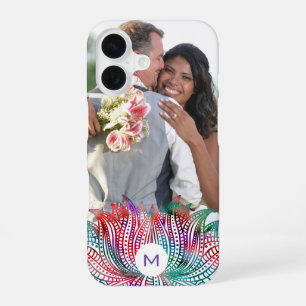 Elegant Lotus Flower Custom Photo iPhone 16 Case