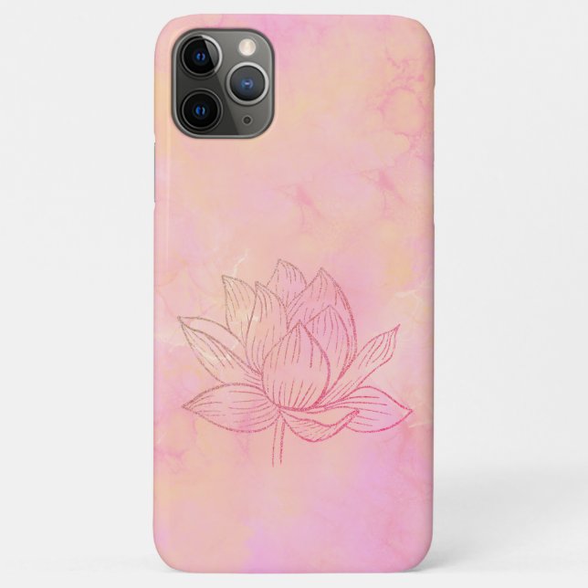 Elegant Lotus Flower Illustration Light Pink  Case-Mate iPhone Case (Back)