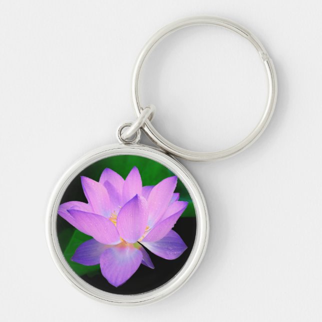 Elegant Lotus Flower Key Ring (Front)