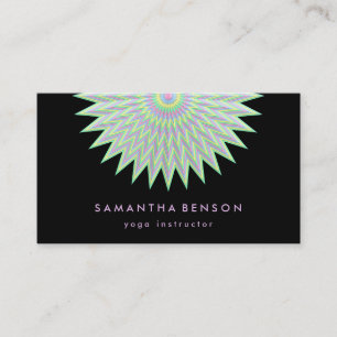 Elegant Lotus Flower Logo Yoga Business Card