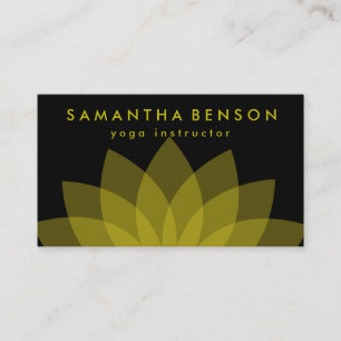 Elegant Lotus Flower Logo Yoga Business Card