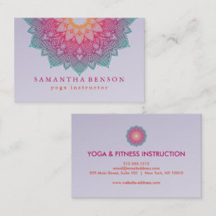 Elegant Lotus Flower Logo Yoga Business Card
