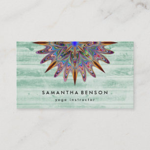 Elegant Lotus Flower Logo Yoga Business Card
