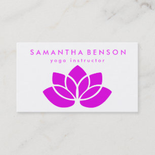 Elegant Lotus Flower Logo Yoga Business Card