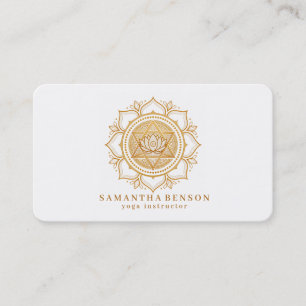 Elegant Lotus Flower Logo Yoga Business Card