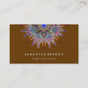 Elegant Lotus Flower Logo Yoga Business Card