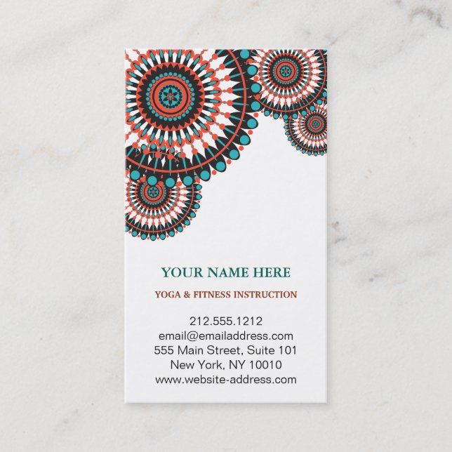 Elegant Lotus Flower Logo Yoga Business Card (Front)